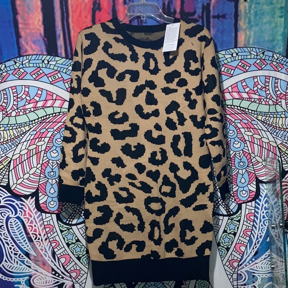 Kirundo cheetah print sweater dress! NWT